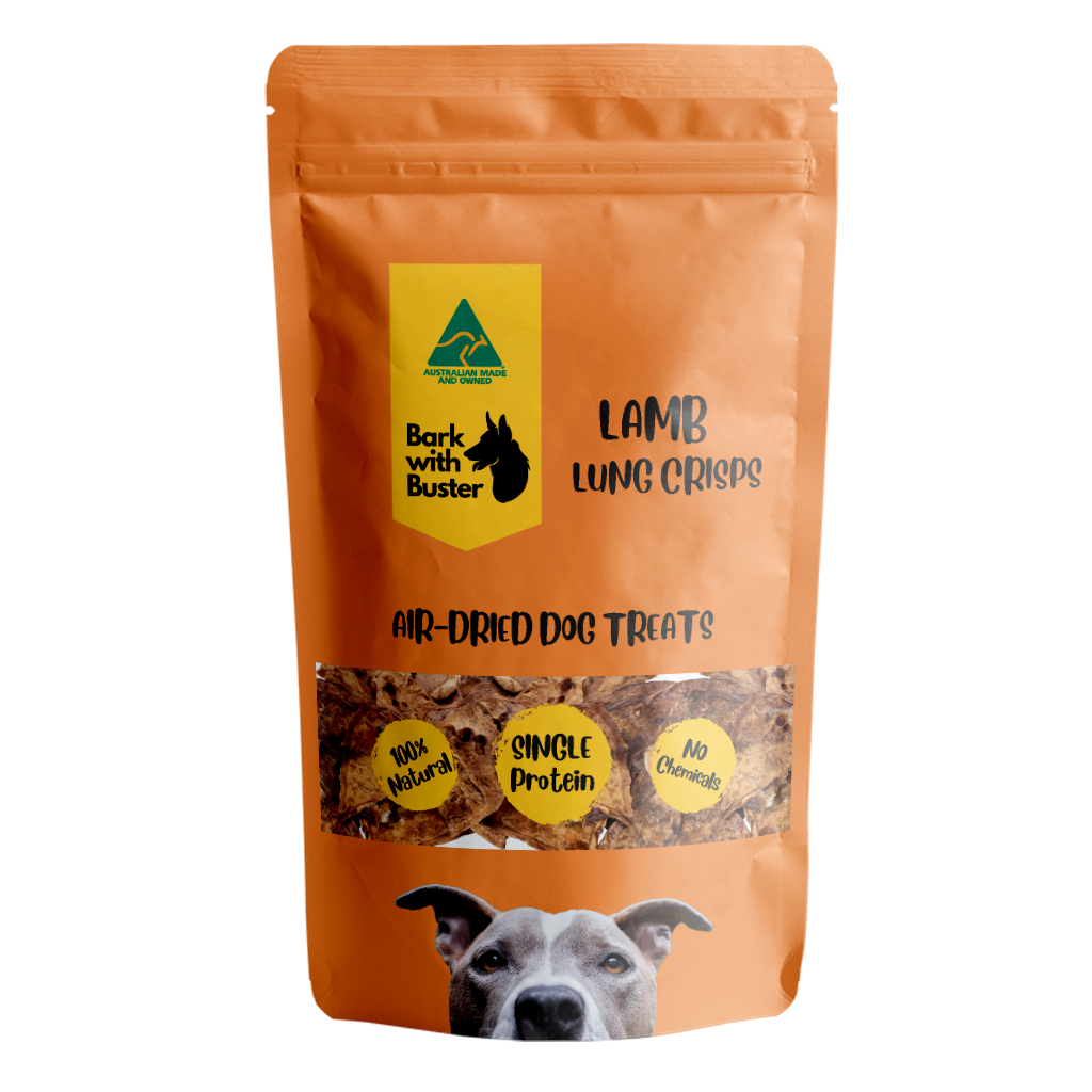 Lamb Lung Dog Crisps Australian Made Air Dehydrated all Natural For Dogs