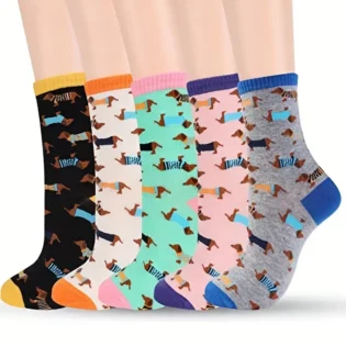 Strut Your Stuff in Pawsome Style with these Dachshund Cotton Socks!