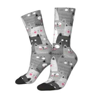 Unisex Socks Smiling Cats bark-with-buster Great for all cat lovers