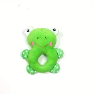 Green Frog Plush Dog Toy, Panda Plush Dog Toy, Pink Bunny Plush Dog Toy, Yellow Chick Plush Dog Toy, Pink Pig Plush Dog Toy.
