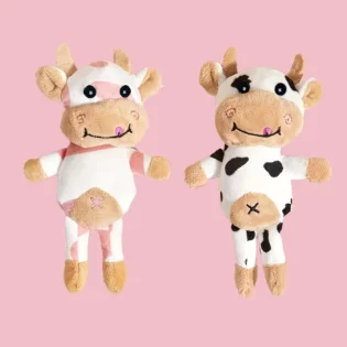 Cow Design Plush Toy for Dogs Ready to give your dog the gift of moo-velous fun? Order your Cow Design Plush Toy today at Bark with Buster!