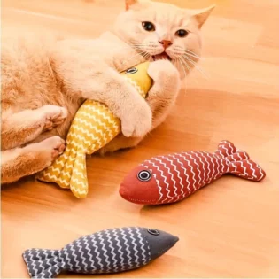 Unleash the Fun with Bark with Buster's Purr-fectly Realistic Plush Fish Toy Cat or Dog Toy - bark-with-buster