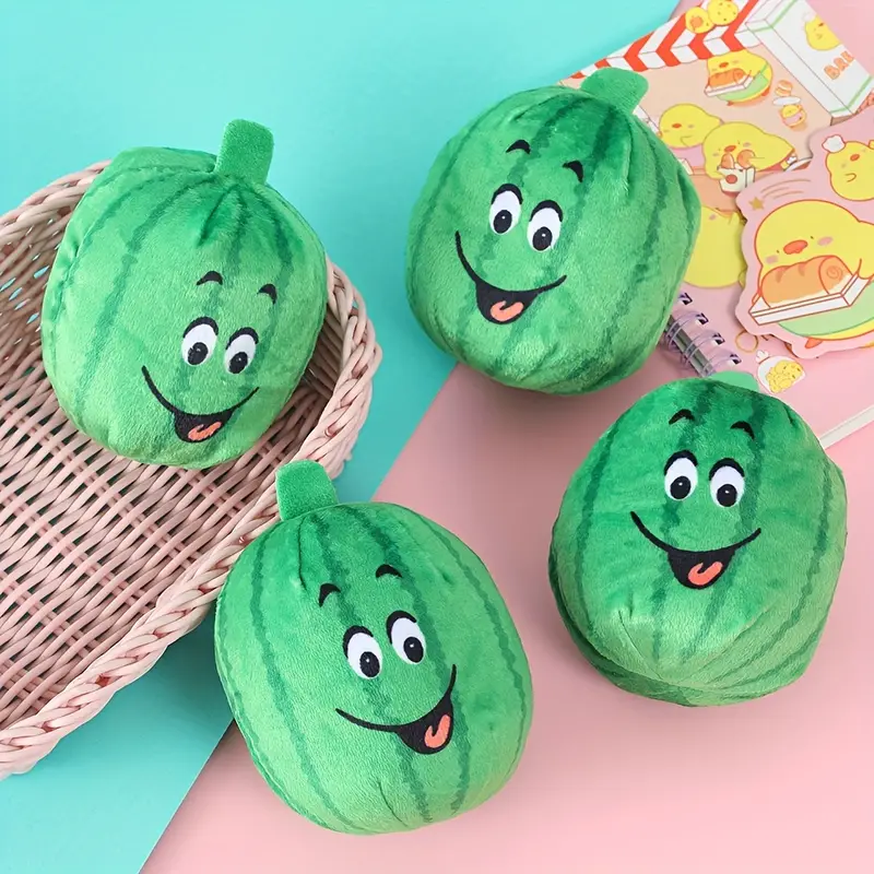 Spark Joy & Squeaks: The Purrfect Watermelon Plush Toy For Cats & Dogs!