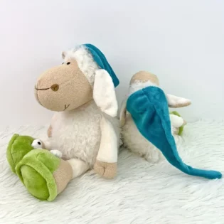 Snuggle Up with Cuteness: The Sleepy Sheep Dog Toy - Made for Snuggles and Play!