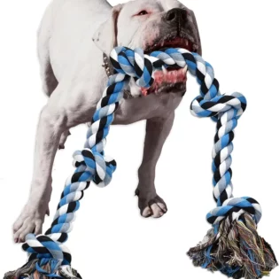 Tough Dog Rope Toys - Unleash the Beast in Your Pooch with!" G'day, Aussie dog lovers! Are you tired of your furry mate tearin' through toys quicker than a dingo chasin' a 'roo? Well, grab your Akubra and listen up, 'cause we've got just the thing to tame those canine cravings: toughest dog rope toys this side of the Outback! Made from 100% cotton and super strong. Perfect for chewing, tugging and gnawing