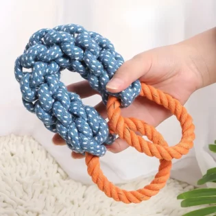 Teeth Cleaning Dog Toy  Braided Rope with Double-Sided Handle – Durable & Fun